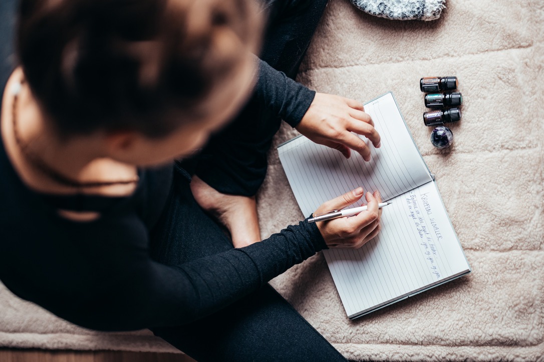 Woman writing diary